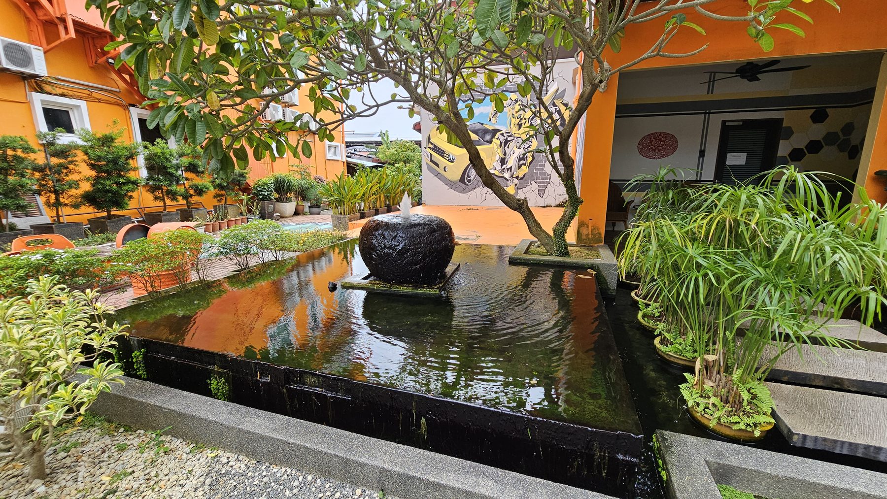 PPT Muar Hotel landscaped pond